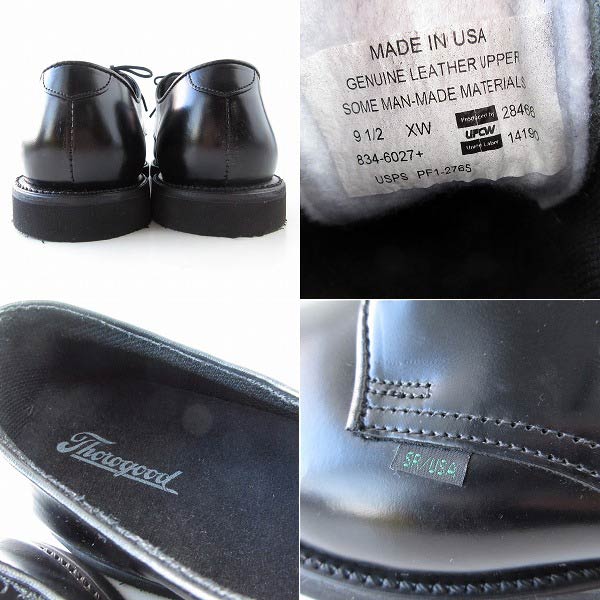 新品 USA製 ソログッド USPS プレーントゥ ポストマンシューズ 黒9.5XW