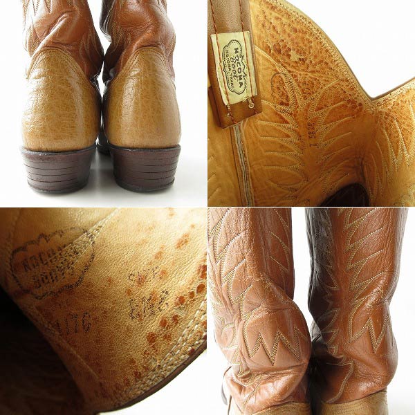USA製 NOCONA ノコナ ウエスタンブーツ 茶系 8.5E 幅広26.5cm