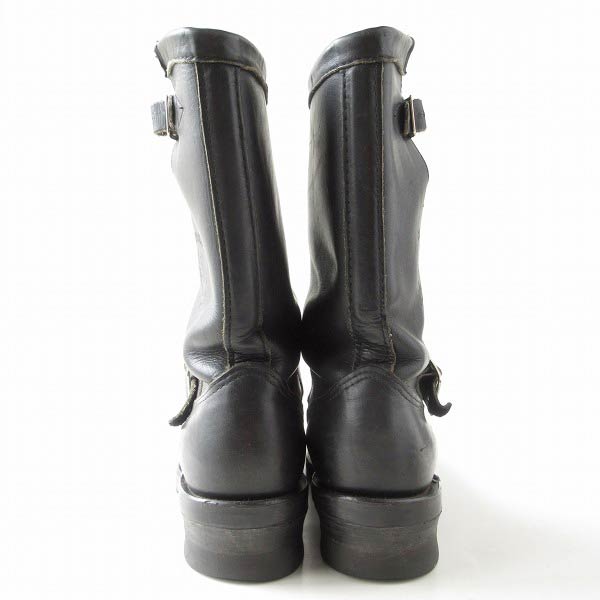 80s USA製 CHIPPEWA チペワ プリント黒タグ スチールトゥ エンジニア