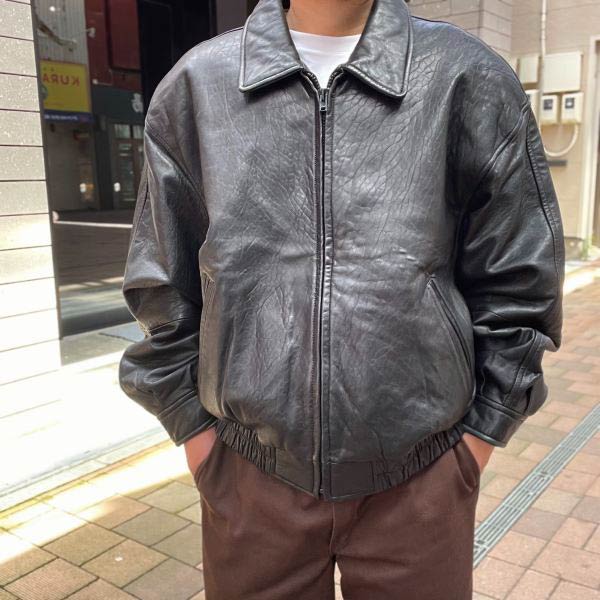 MARK NEW YORK Tバック レザー ジャケット 黒 XL ショート ブルゾン