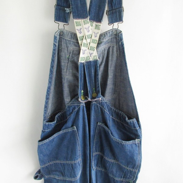 60s USA製 BIG BUCK デニム オーバーオール 実寸W38 ローバック