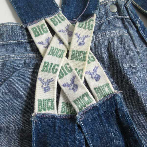 60s USA製 BIG BUCK デニム オーバーオール 実寸W38 ローバック
