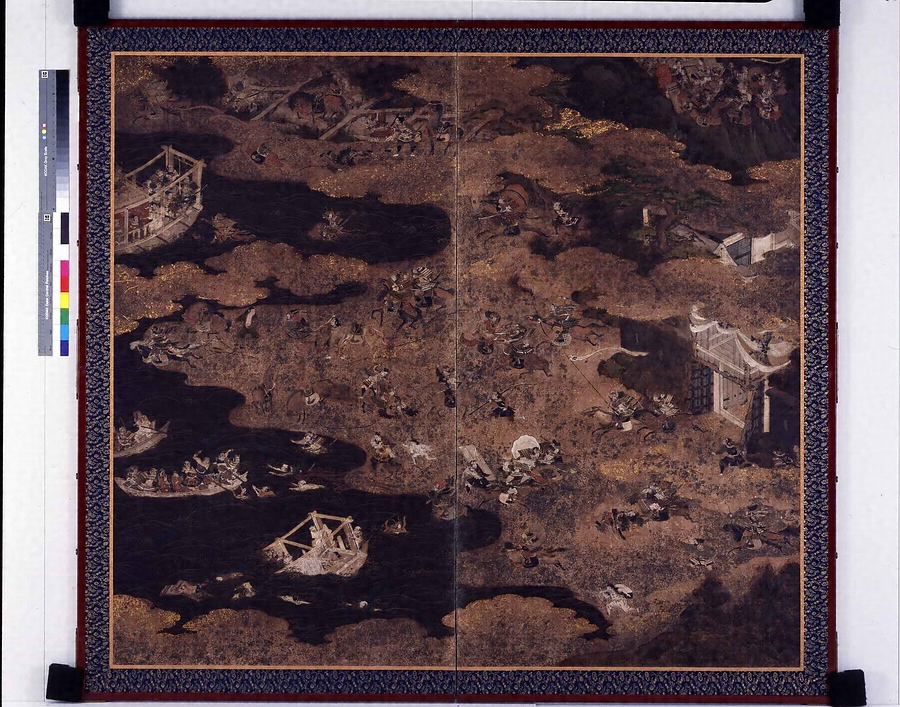 源平合戦図屏風 二曲一双 文化遺産オンライン