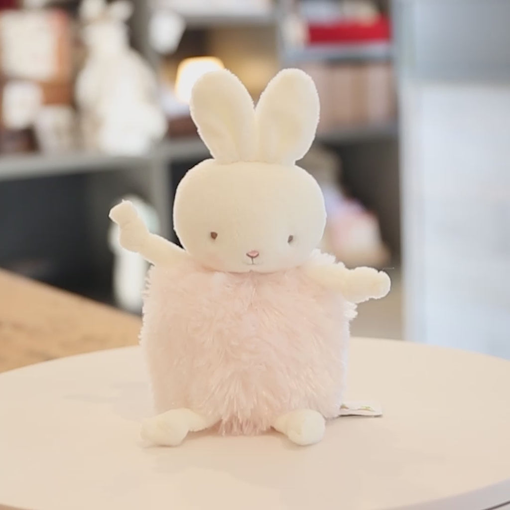 Roly Poly Blossom Bunny | Stuffed Animal | Pink Bunny Plush
