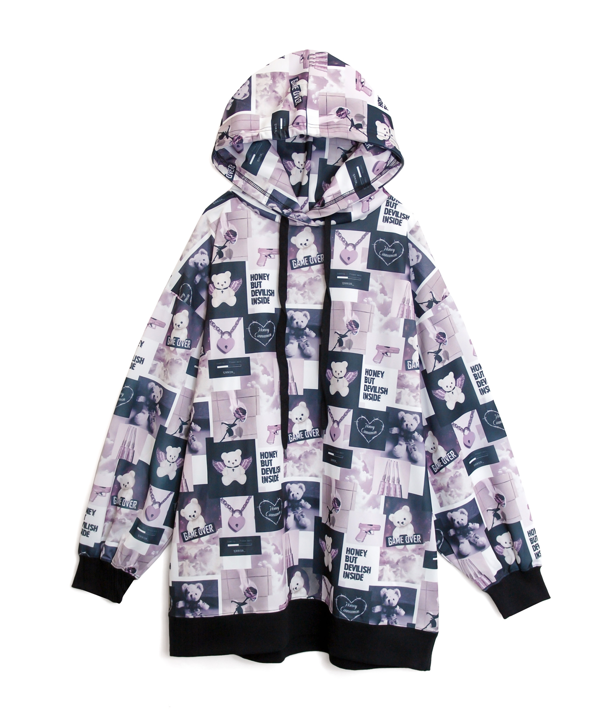 BOX総柄ジャージプルパーカー – BUNNY APARTMENT