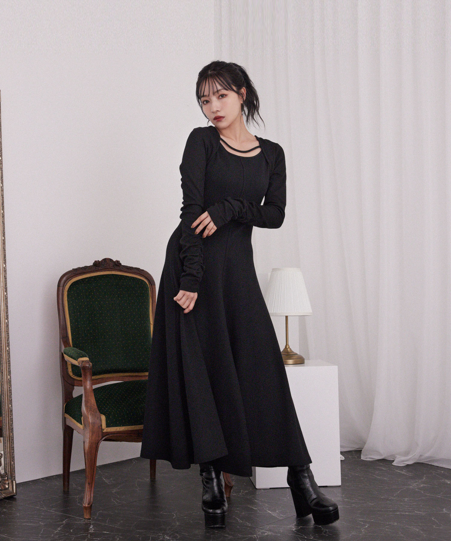 フィットアンドフレアリブワンピ – BUNNY APARTMENT