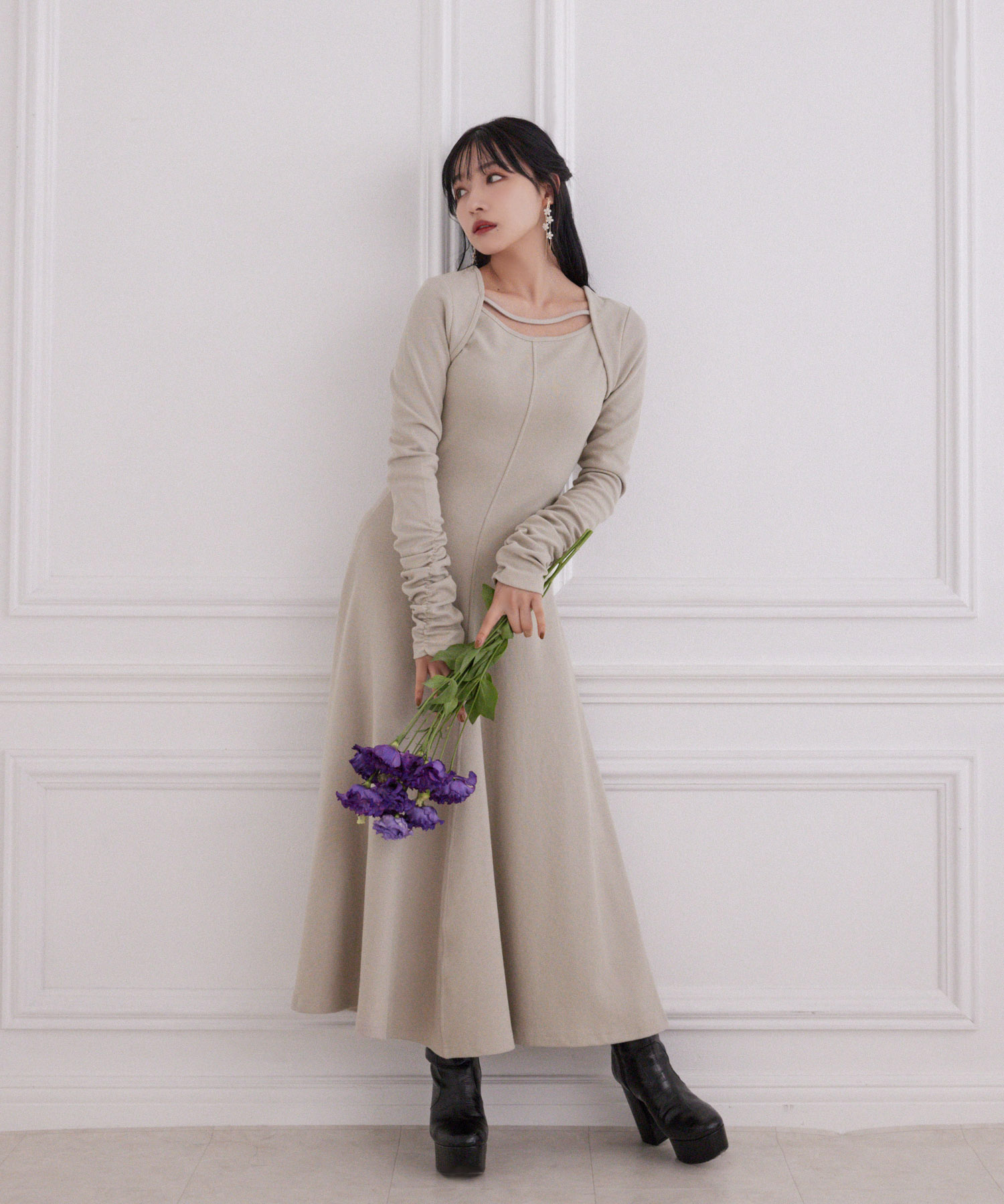 フィットアンドフレアリブワンピ – BUNNY APARTMENT