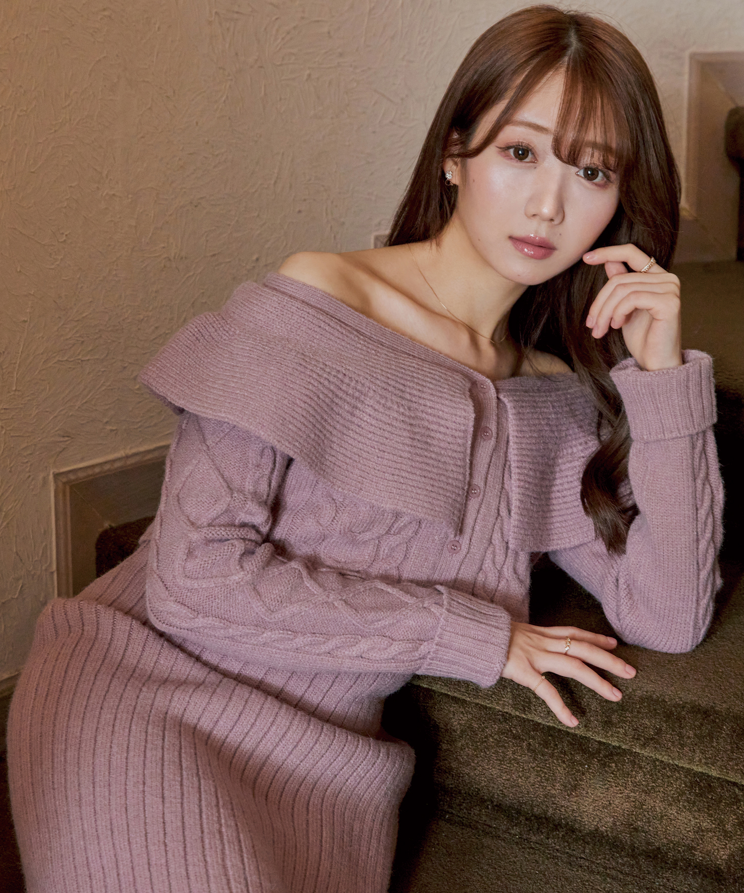 cable stich knit onepiece set – BUNNY APARTMENT