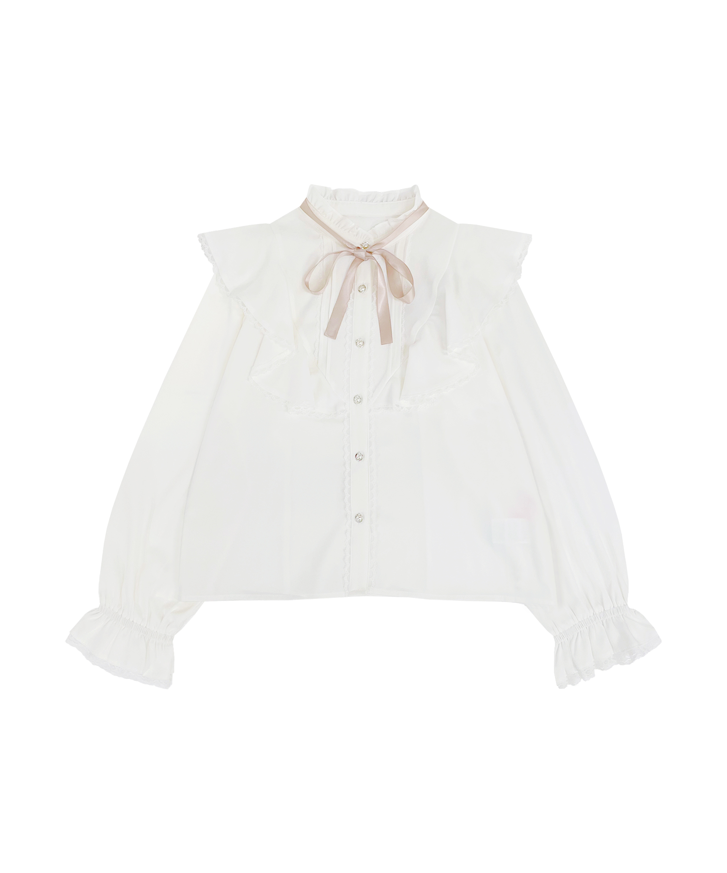 ラッフルVフリルブラウス – BUNNY APARTMENT