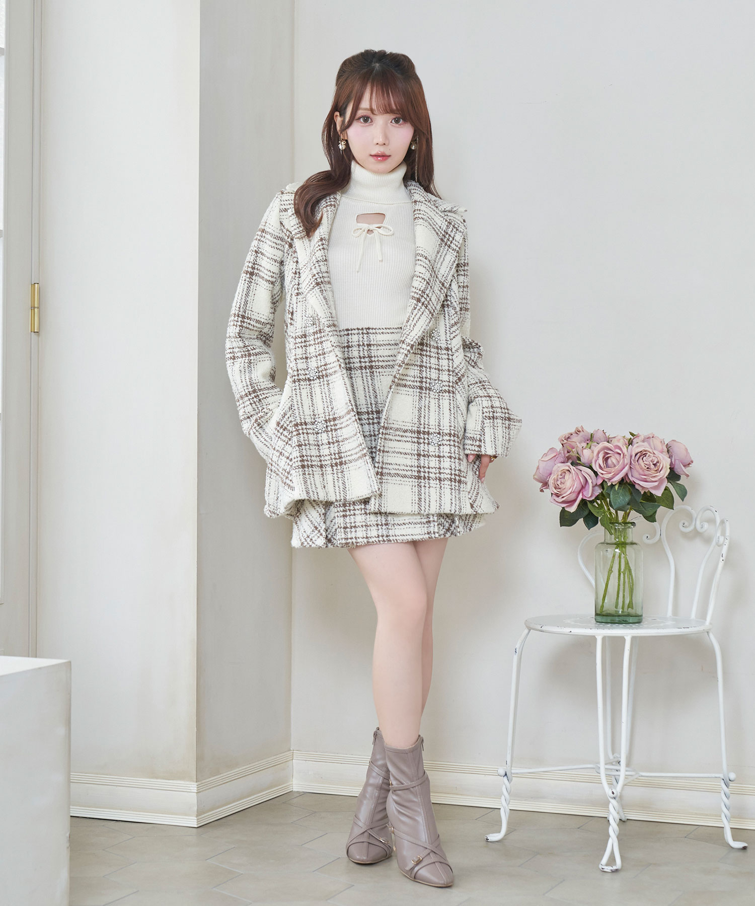 Tweed check jacket – BUNNY APARTMENT