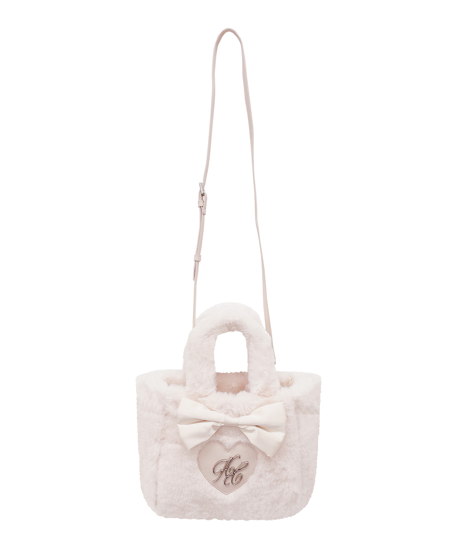 ハートロゴリボン付きエコファーバッグ – BUNNY APARTMENT