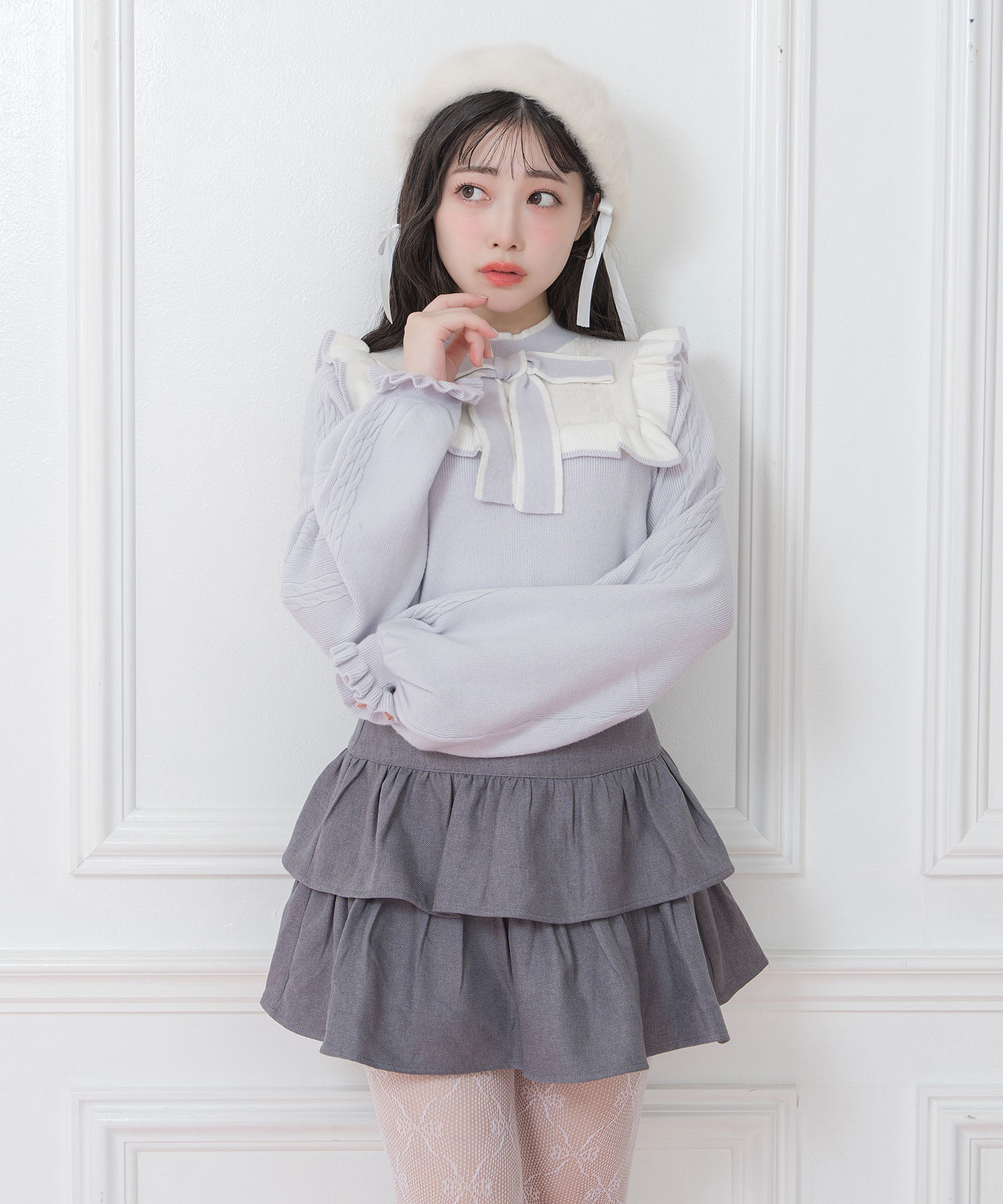 切替フリルボウタイニットトップス – BUNNY APARTMENT