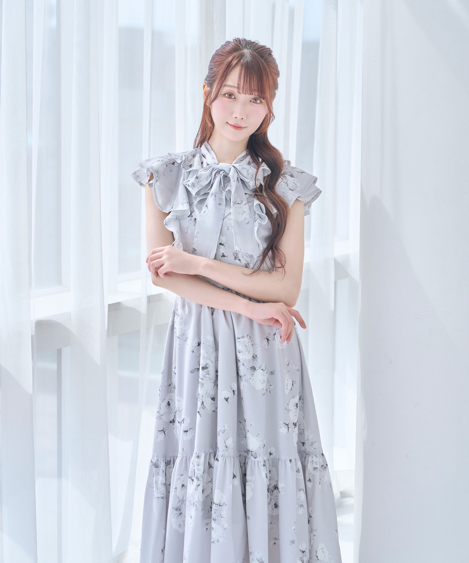 rose print flare dress – BUNNY APARTMENT