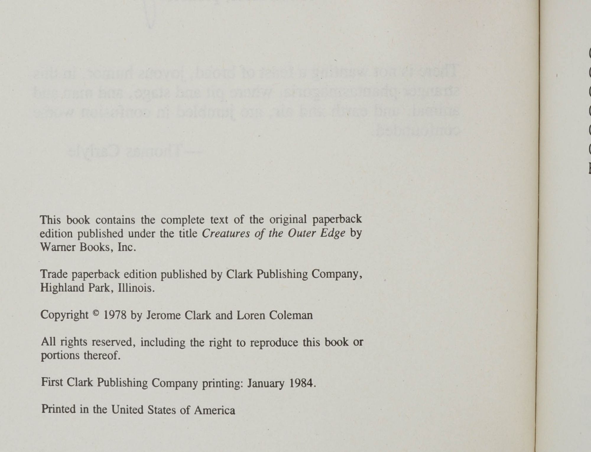 Creatures of the Goblin World | Jerome Clark, Loren Coleman