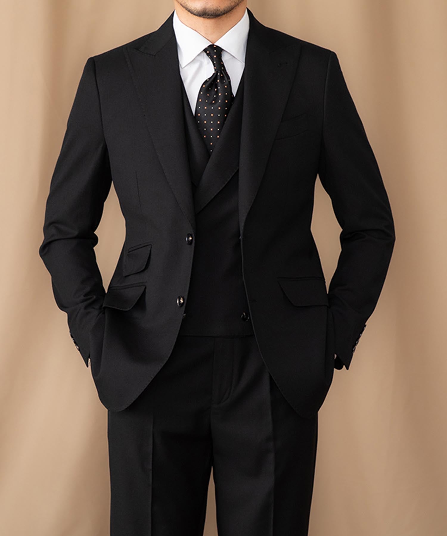 ドラマ着用】スリムフィット シングルブレスト ピークドラペル