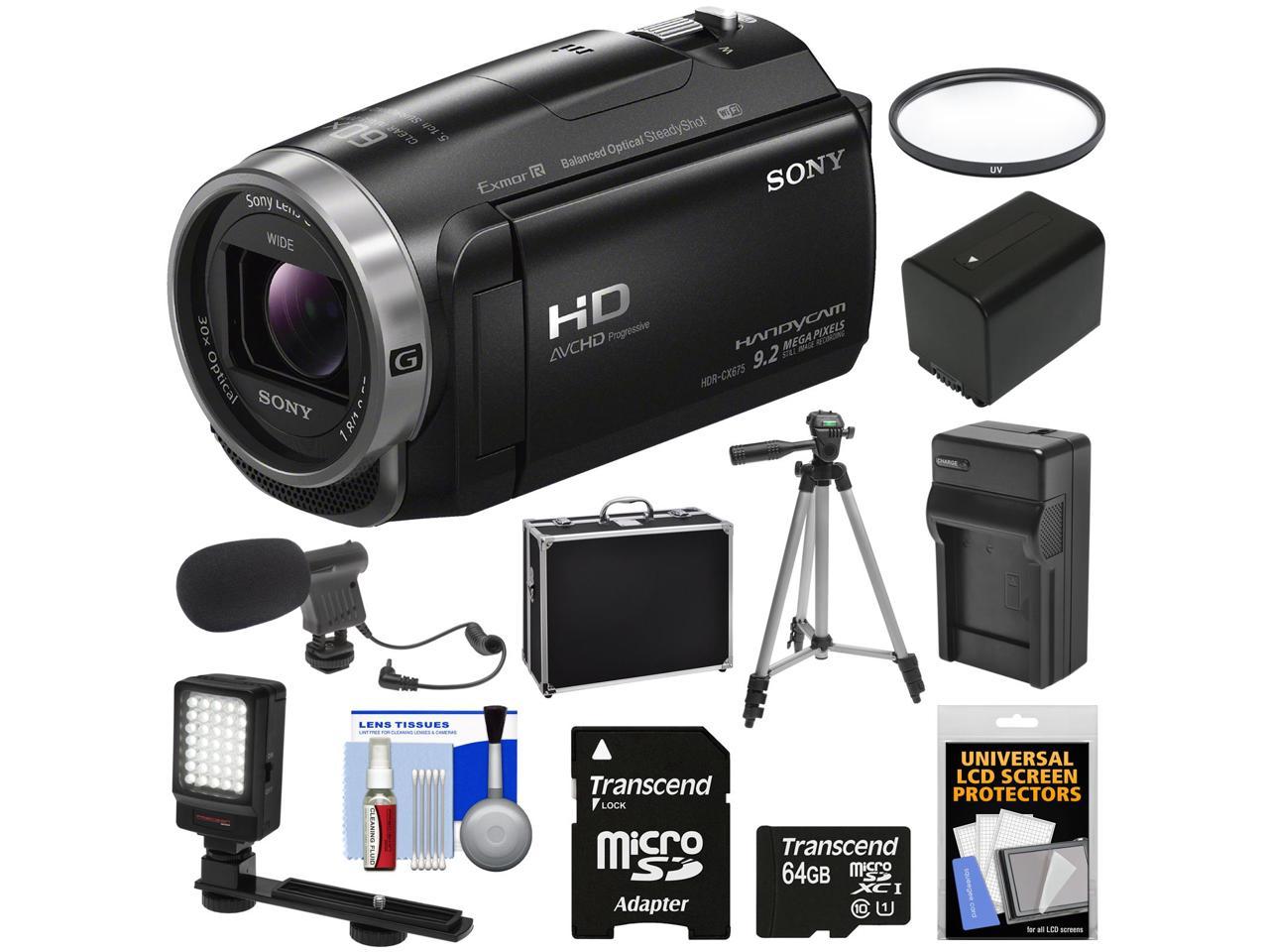 Sony Handycam HDR-CX675 32GB Wi-Fi HD Video Camera Camcorder with