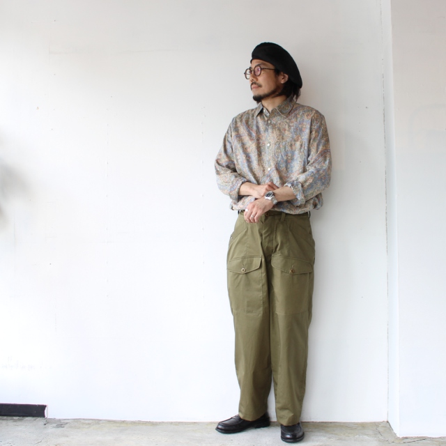 HAVERSACK コットンサテンワイドアーミーパンツ 862338 （Khaki） - C