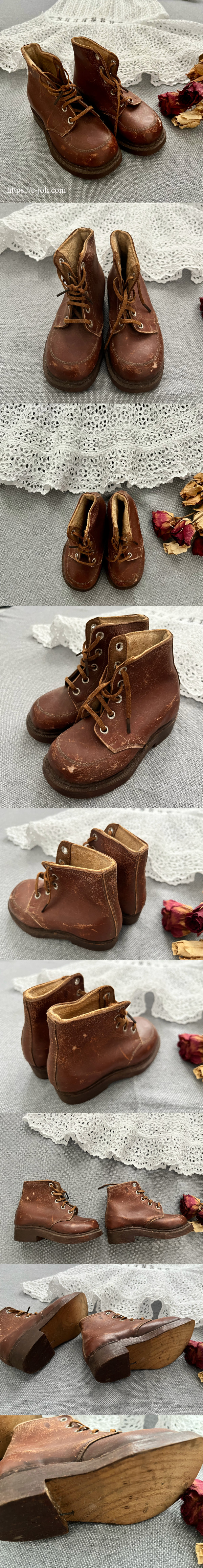 パリ発送】E1190 フランスアンティークチャイルドシューズ/ベビー