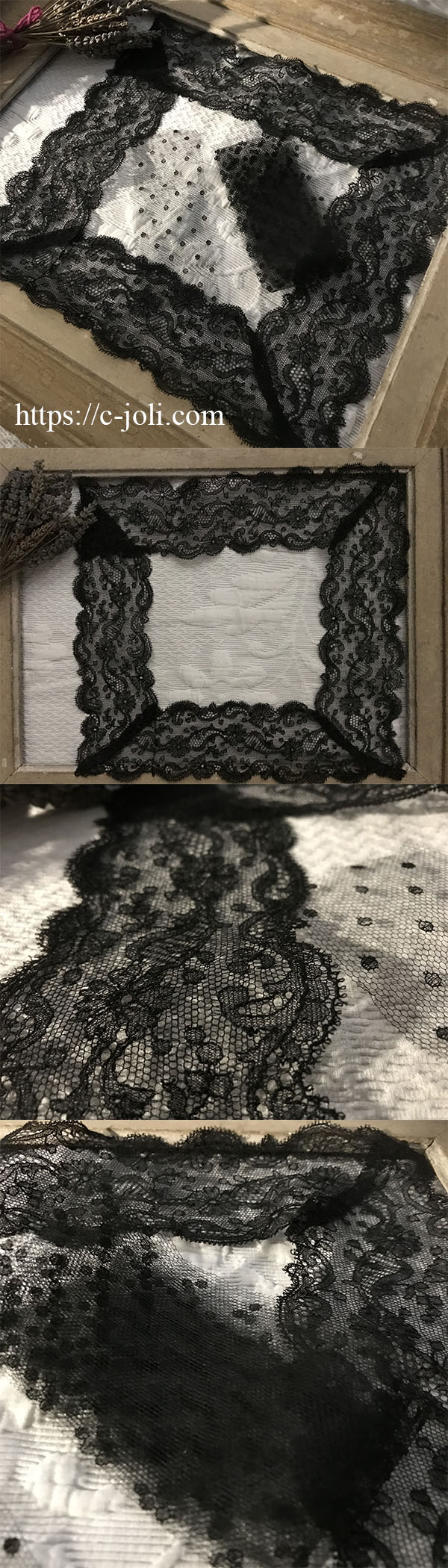 パリ発送】L2520 フランスアンティークレースパーツ/レース枠＆ハギレ