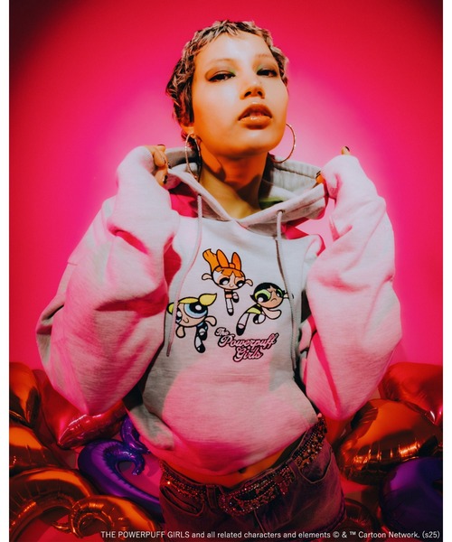 セール】X-girl x THE POWERPUFF GIRLS SWEAT HOODIE（パーカー）｜X