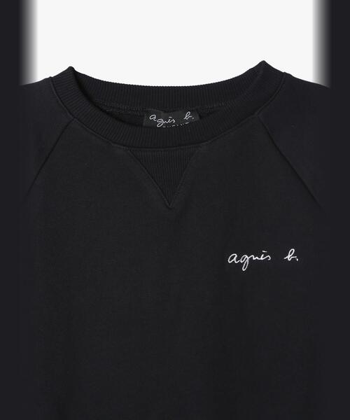 キッズ ロゴ コットン 長袖 スウェット（スウェット）｜agnes b