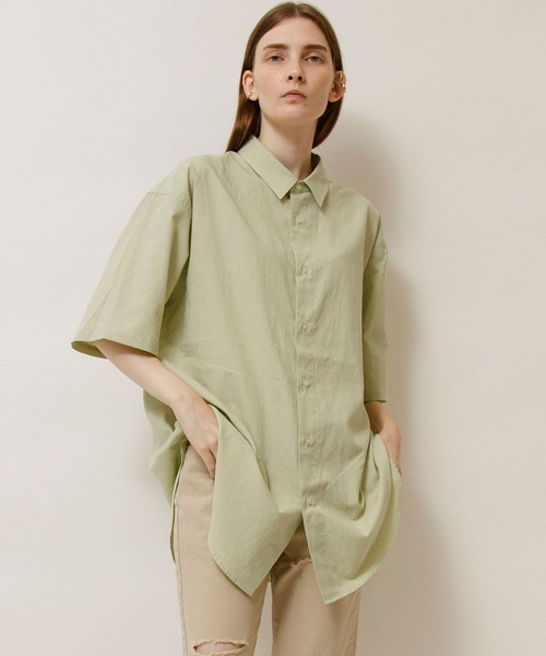 Attick by Johnbull】オーバーサイズハーフスリーブシャツ