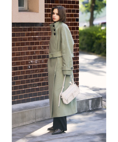 SLY（スライ）の「WIDE STAND NECK LONG COAT ワイド スタンド ネック