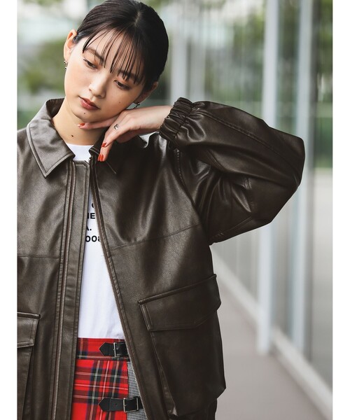 Ray BEAMS（レイビームス）の「フェイクレザー フライト ジャケット