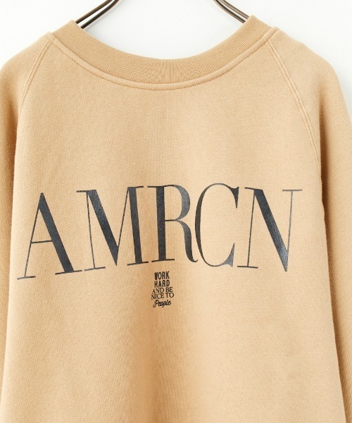 Americana/アメリカーナ] バックジップ ロゴプリントスウェット