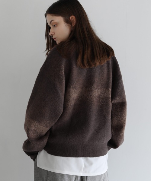 モヘアライクルーズシルエットグラデーションニット（ニット/セーター