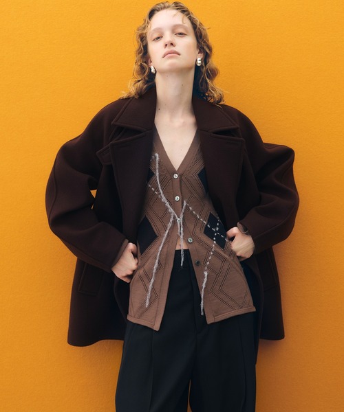 ウールボンディングミドルコート（ステンカラーコート）｜ADAM ET ROPE