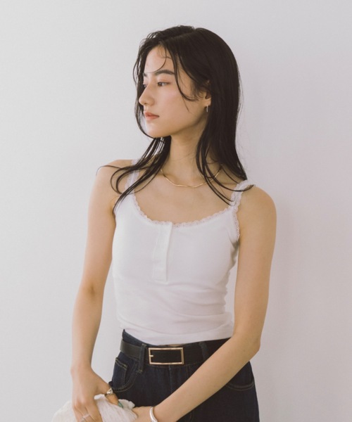 セール】カップインレーストリムキャミソール（キャミソール）｜DRWCYS