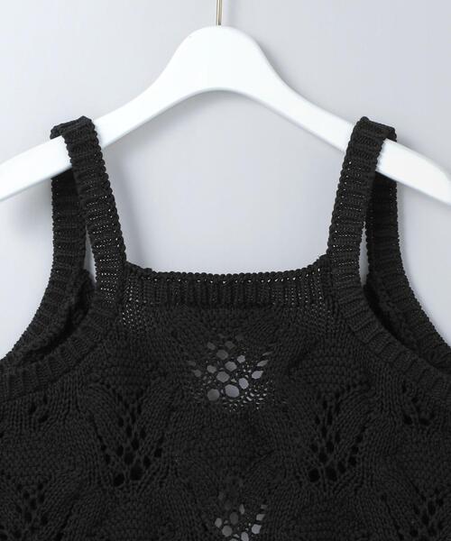 6（ロク）の「＜6(ROKU)＞LILY YARN SUKASHI KNIT CAMISOLE