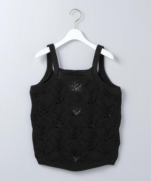 6（ロク）の「＜6(ROKU)＞LILY YARN SUKASHI KNIT CAMISOLE
