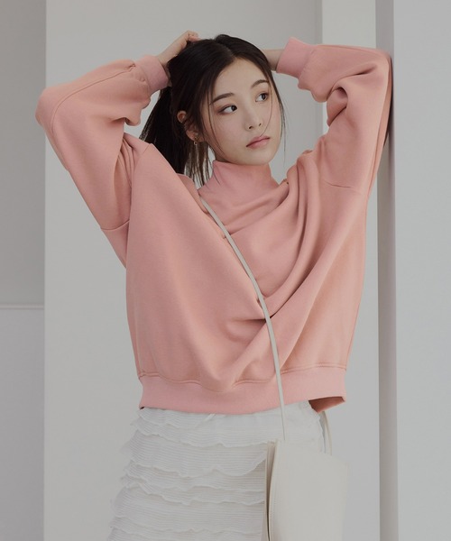 裏起毛ハイネックスウェットプルオーバー（スウェット）｜CHAN ME