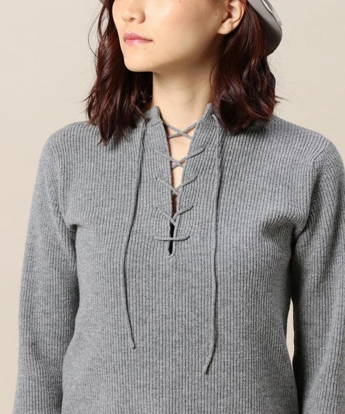 AURALEE（オーラリー）の「＜AURALEE＞レースアップ ニット Ψ（ニット