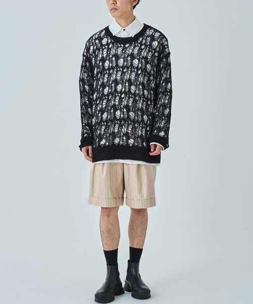 TAAKK/ターク】MESH KNIT PULLOVER（ニット/セーター）｜TAAKK（ターク