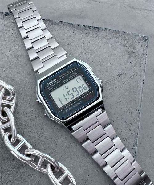 セール】ベルト調整可能！ギフトにもピッタリ【CASIO】A158 シリーズ