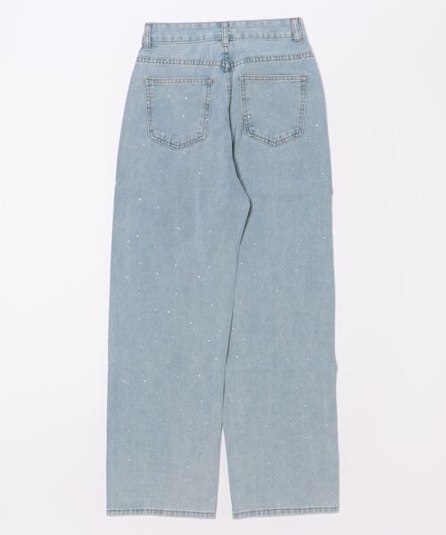 SpRay（スプレイ）の「デニムラインストーンパンツ（デニムパンツ