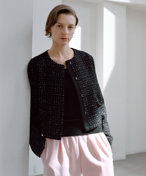 セール】ツイードジャケット（ノーカラージャケット）｜ROPE'（ロペ