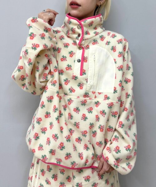 セール】花柄フリースプルオーバー（Tシャツ/カットソー）｜w closet