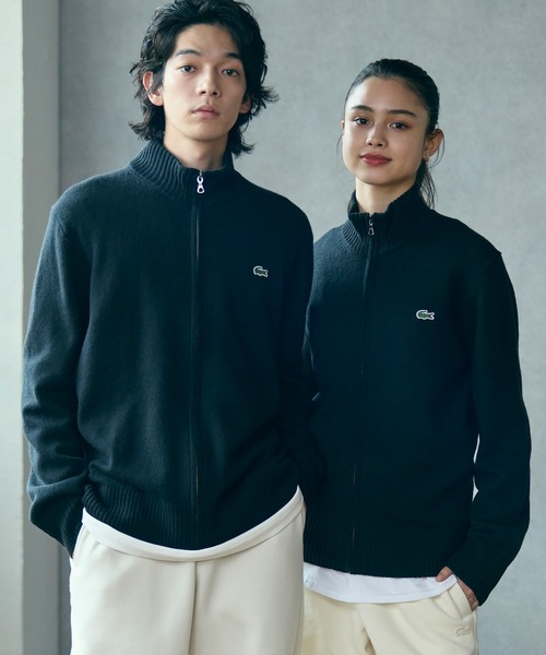 LACOSTE（ラコステ）の「ハイネックフルジップ ウールニットセーター