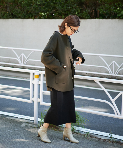 FRAMeWORK（フレームワーク）の「ハミルトンリバークルーネックコート