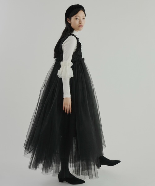 PERNA（ペルナ）の「チュールギャザーキャミワンピース（ワンピース