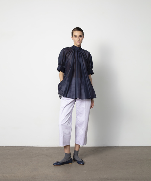 Drawer ドゥロワー シルク ブラウス ホワイト Drawer ドゥロワーシルク