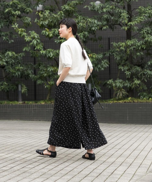 かぐれ（カグレ）の「ドットギャザーワイドパンツ（その他パンツ