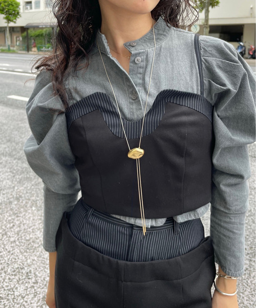 Ameri（アメリ）の「WAVE LINE SHORT BUSTIER（その他トップス）」 - WEAR