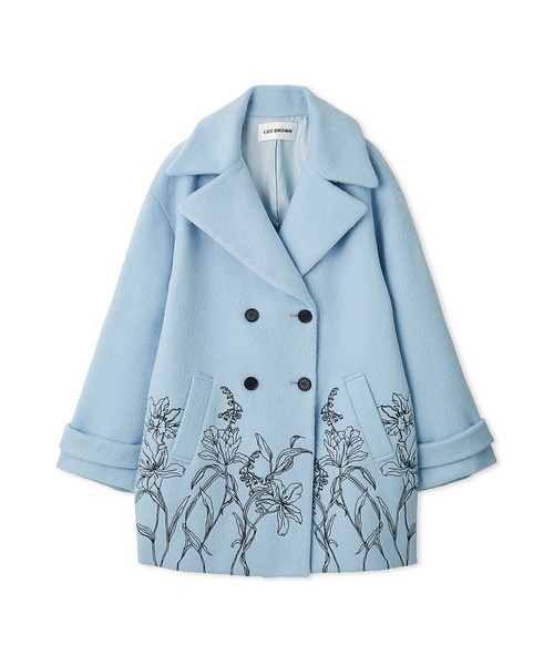 LILY BROWN（リリーブラウン）の「エンブロイダリーコクーンコート
