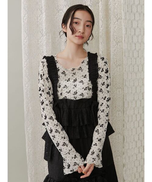 merry jenny（メリージェニー）の「flowerレースリボンビスチェ
