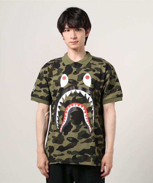 A BATHING APE（アベイシングエイプ）の「1ST CAMO SHARK POLO M